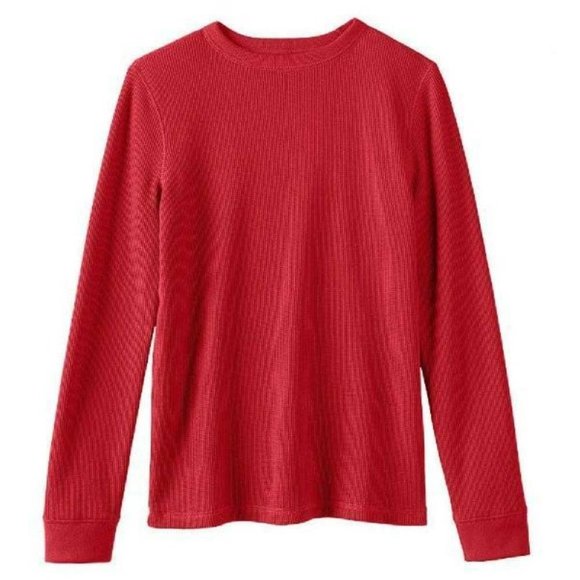 *Thermal Shirt Urban Pipeline sz 10/12 Red Ribbed Long Sleeve Crew Tagless Boys - Picture 1 of 3